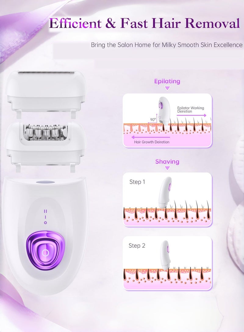 Bolivia's 2 in 1 Epilator & Shaver for Women - Hair Removal Products with Rechargeable Battery, Adjustable Comb - Image 5